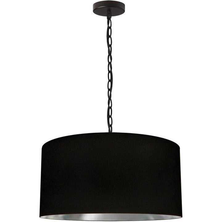 Steel with Fabric Drum Shade Pendant - LV LIGHTING