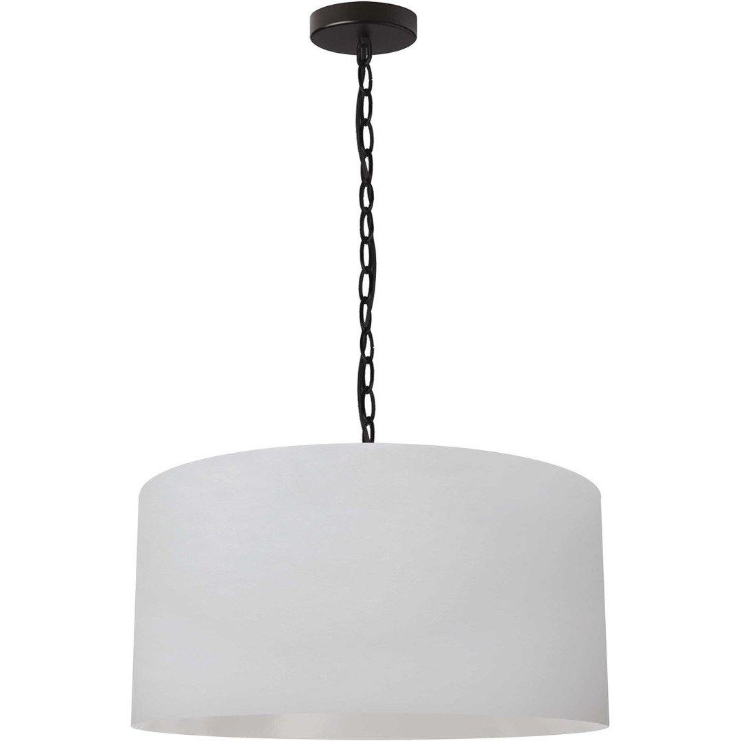 Steel with Fabric Drum Shade Pendant - LV LIGHTING