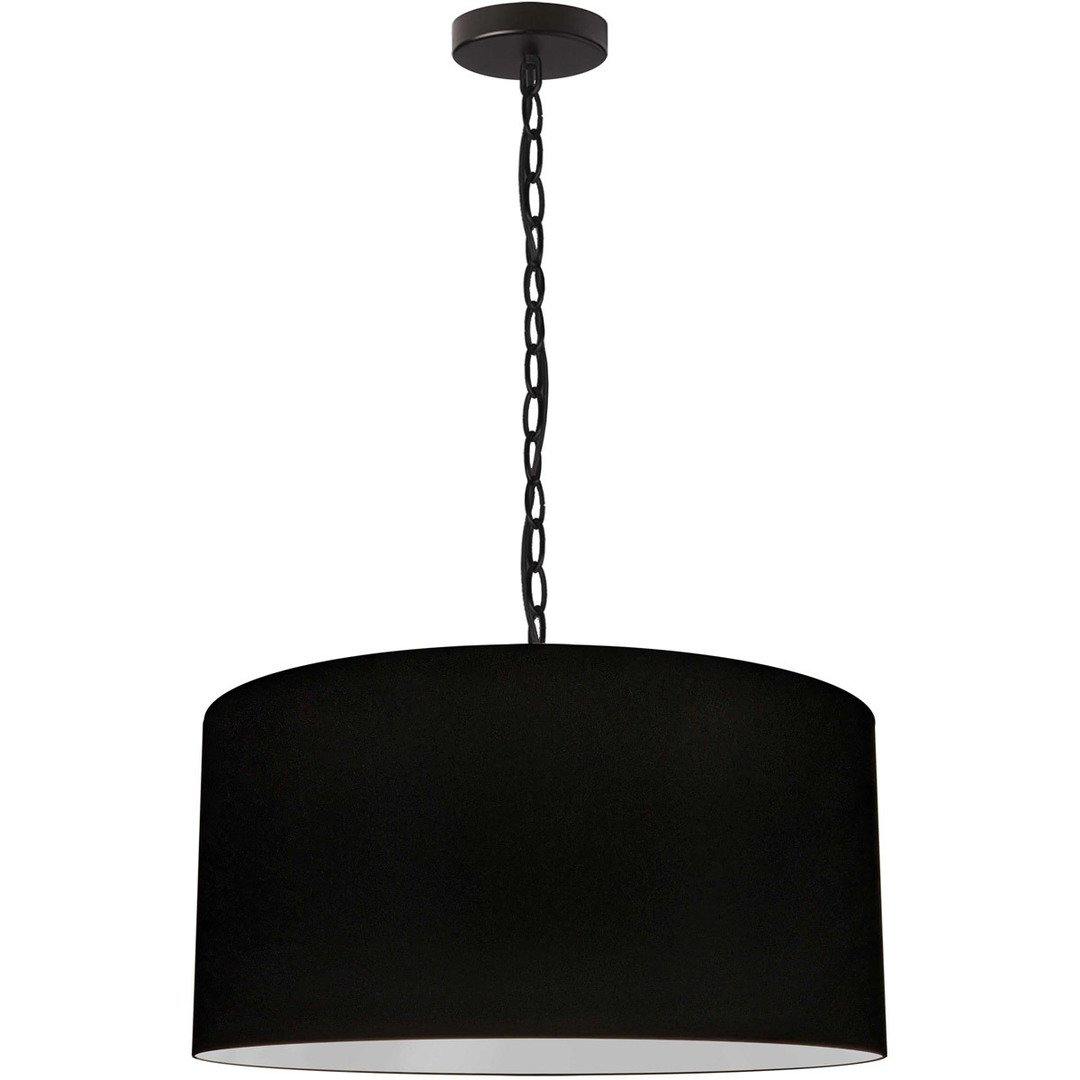 Steel with Fabric Drum Shade Pendant - LV LIGHTING