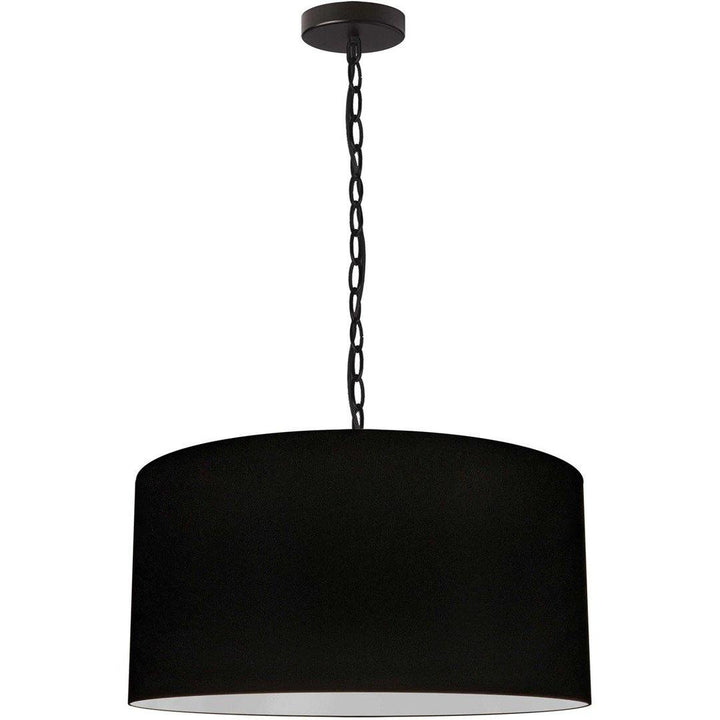 Steel with Fabric Drum Shade Pendant - LV LIGHTING