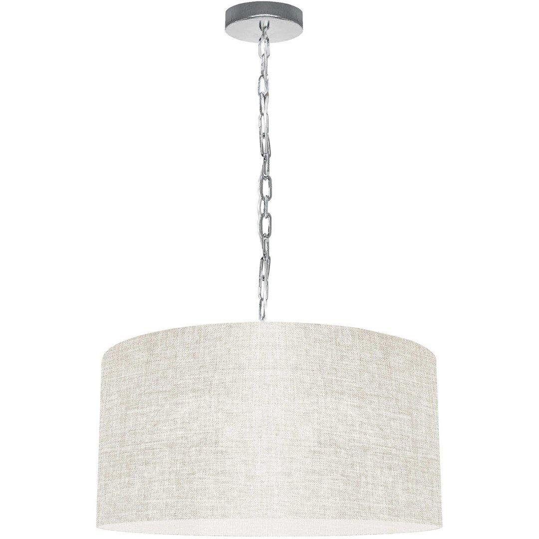 Steel with Fabric Drum Shade Pendant - LV LIGHTING