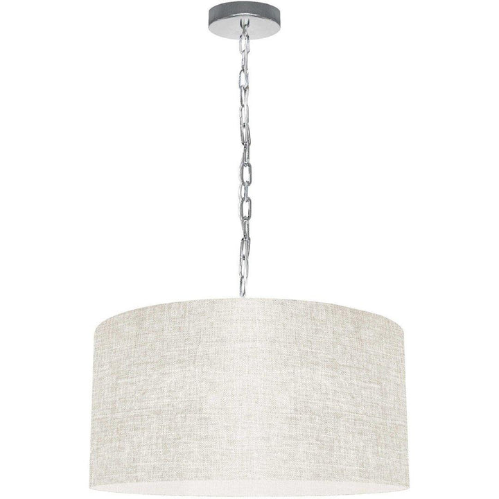 Steel with Fabric Drum Shade Pendant - LV LIGHTING