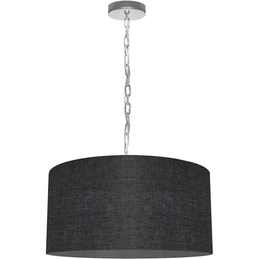Steel with Fabric Drum Shade Pendant - LV LIGHTING
