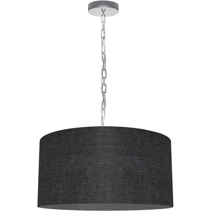 Steel with Fabric Drum Shade Pendant - LV LIGHTING
