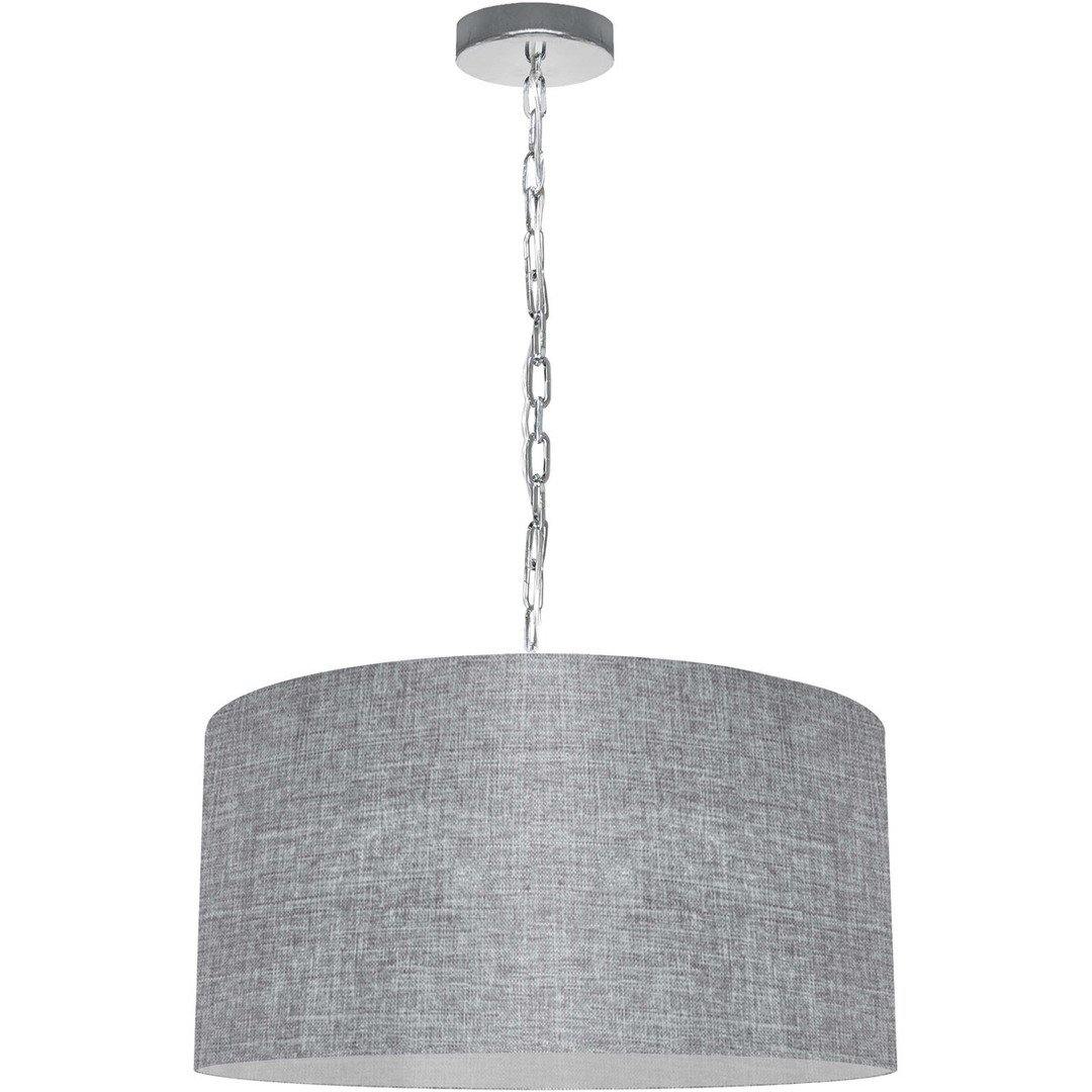 Steel with Fabric Drum Shade Pendant - LV LIGHTING