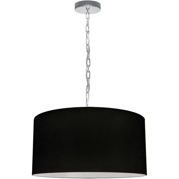 Steel with Fabric Drum Shade Pendant - LV LIGHTING