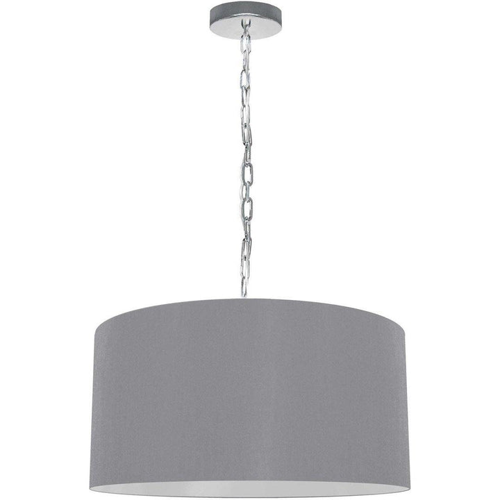 Steel with Fabric Drum Shade Pendant - LV LIGHTING