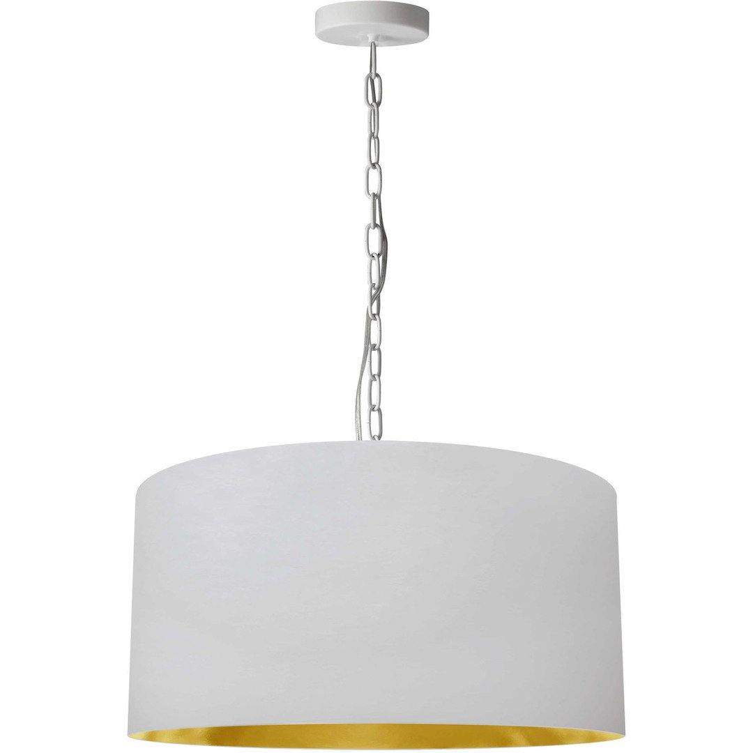 Steel with Fabric Drum Shade Pendant - LV LIGHTING