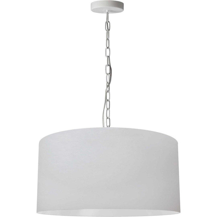 Steel with Fabric Drum Shade Pendant - LV LIGHTING