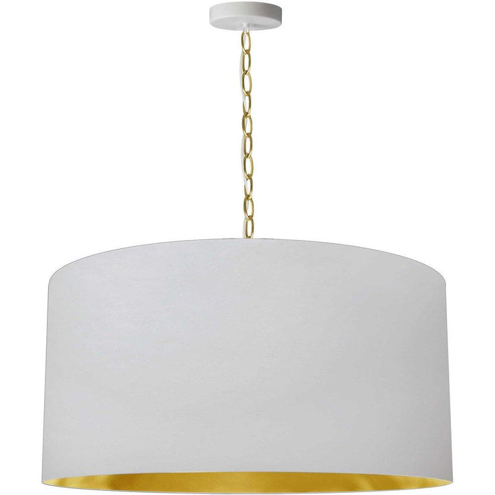Steel with Fabric Drum Shade Chandelier - LV LIGHTING