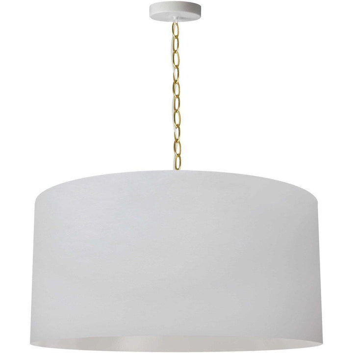 Steel with Fabric Drum Shade Chandelier - LV LIGHTING