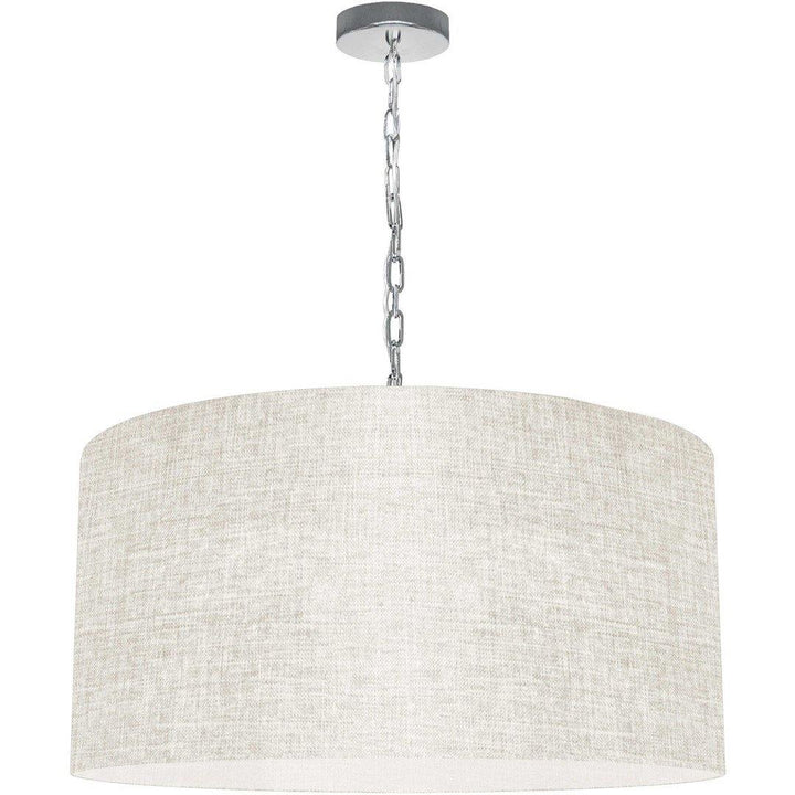 Steel with Fabric Drum Shade Chandelier - LV LIGHTING