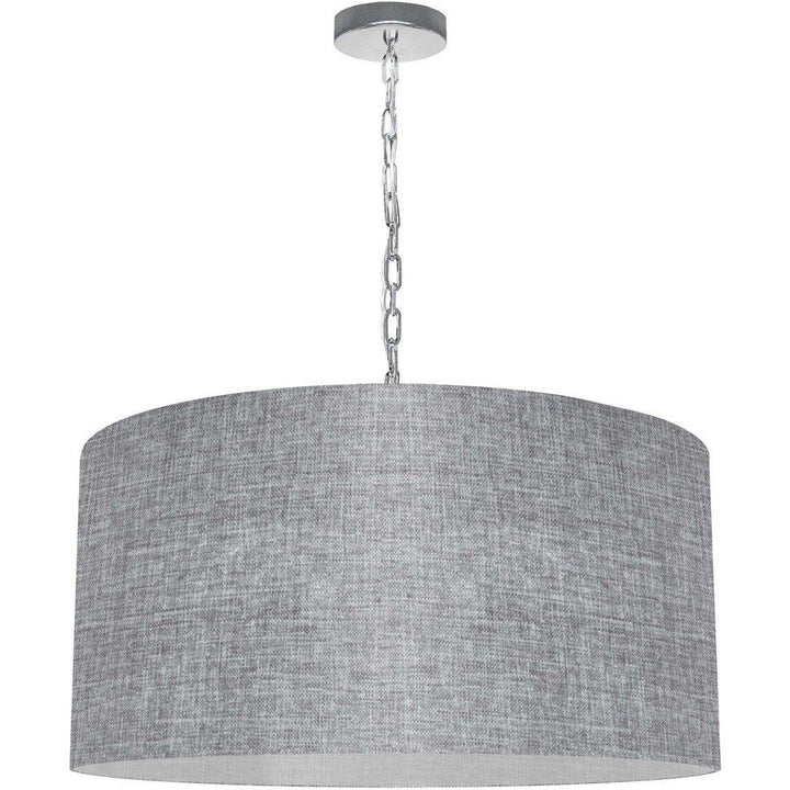 Steel with Fabric Drum Shade Chandelier - LV LIGHTING