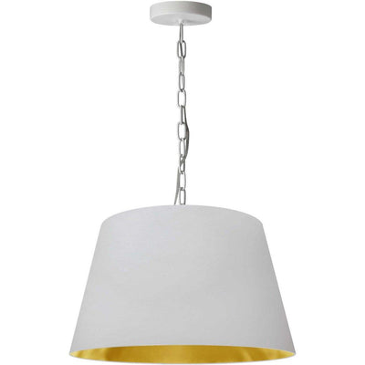 Steel with Fabric Cone Shade Pendant - LV LIGHTING