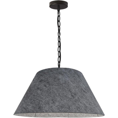 Steel with Fabric Cone Shade Pendant - LV LIGHTING