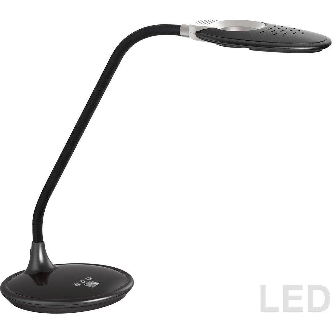 Black with Silver Portable Magnifier Table Lamp - LV LIGHTING