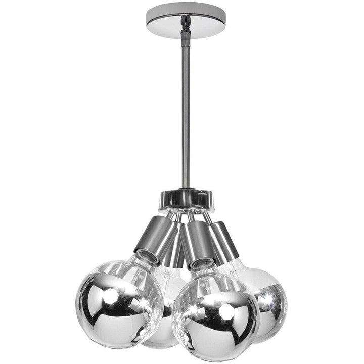 Steel with 4 Visible Lightbulb Industrial Pendant - LV LIGHTING