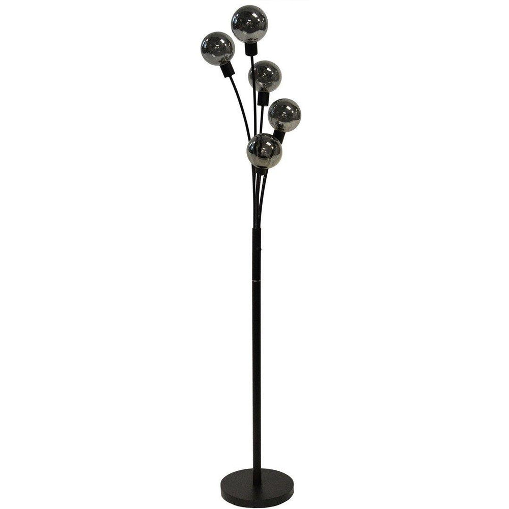 Steel with Glass Globe Floor Lamp - LV LIGHTING