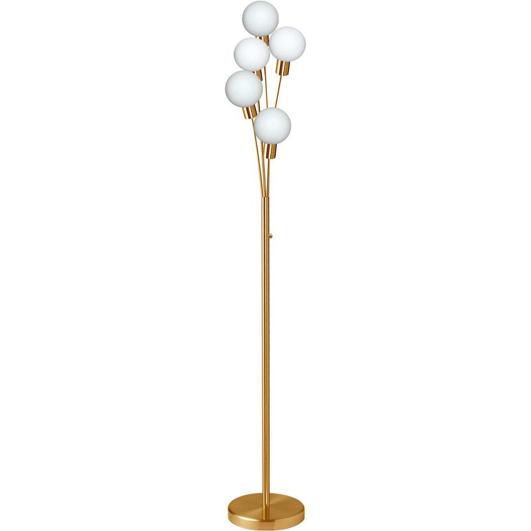 Steel with Glass Globe Floor Lamp - LV LIGHTING