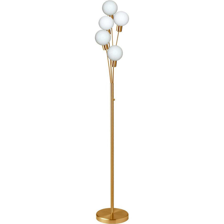 Steel with Glass Globe Floor Lamp - LV LIGHTING
