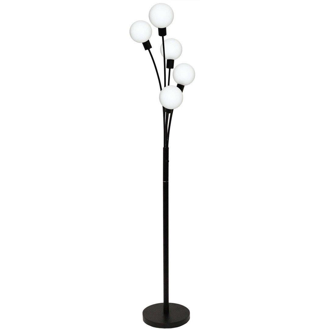 Steel with Glass Globe Floor Lamp - LV LIGHTING