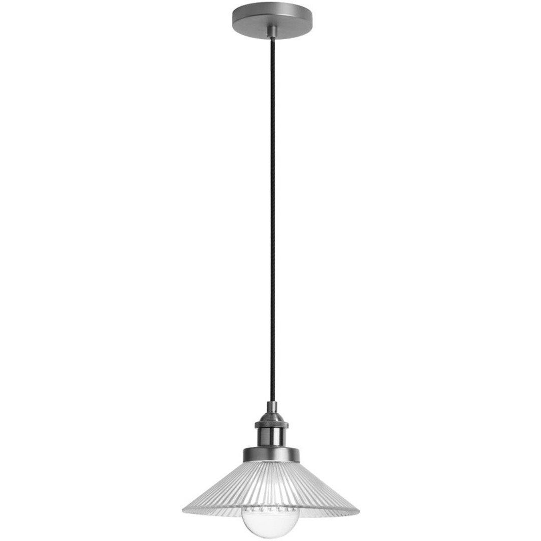 Satin Chrome with Clear Glass Shade Pendant - LV LIGHTING