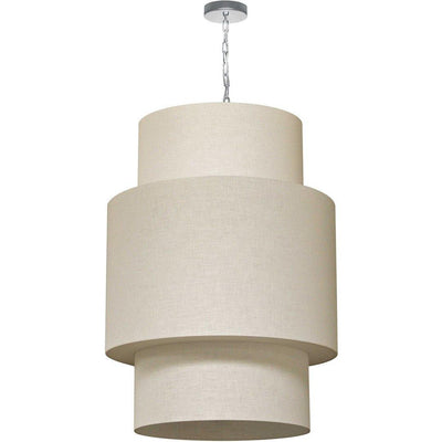 Polished Chrome with Shade in Shade Chandelier - LV LIGHTING