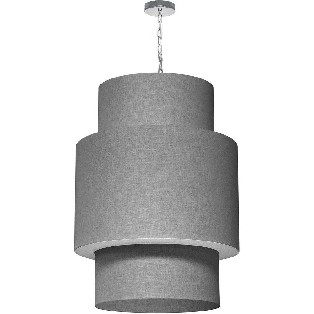 Polished Chrome with Shade in Shade Chandelier - LV LIGHTING