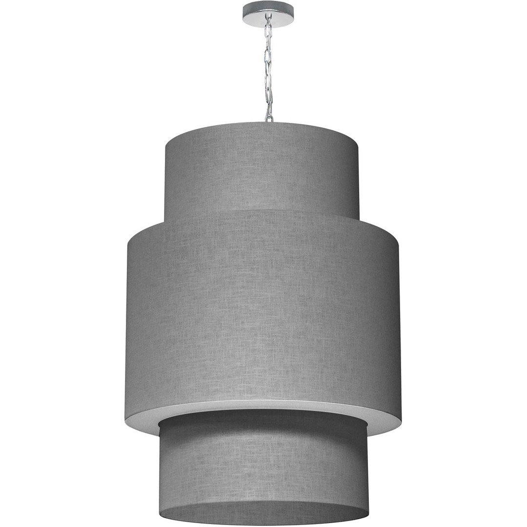 Polished Chrome with Shade in Shade Chandelier - LV LIGHTING