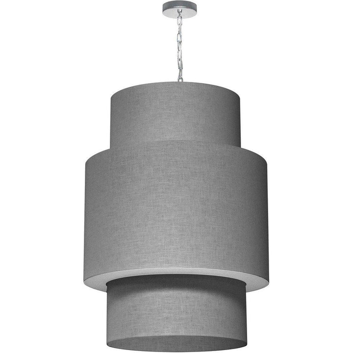 Polished Chrome with Shade in Shade Chandelier - LV LIGHTING