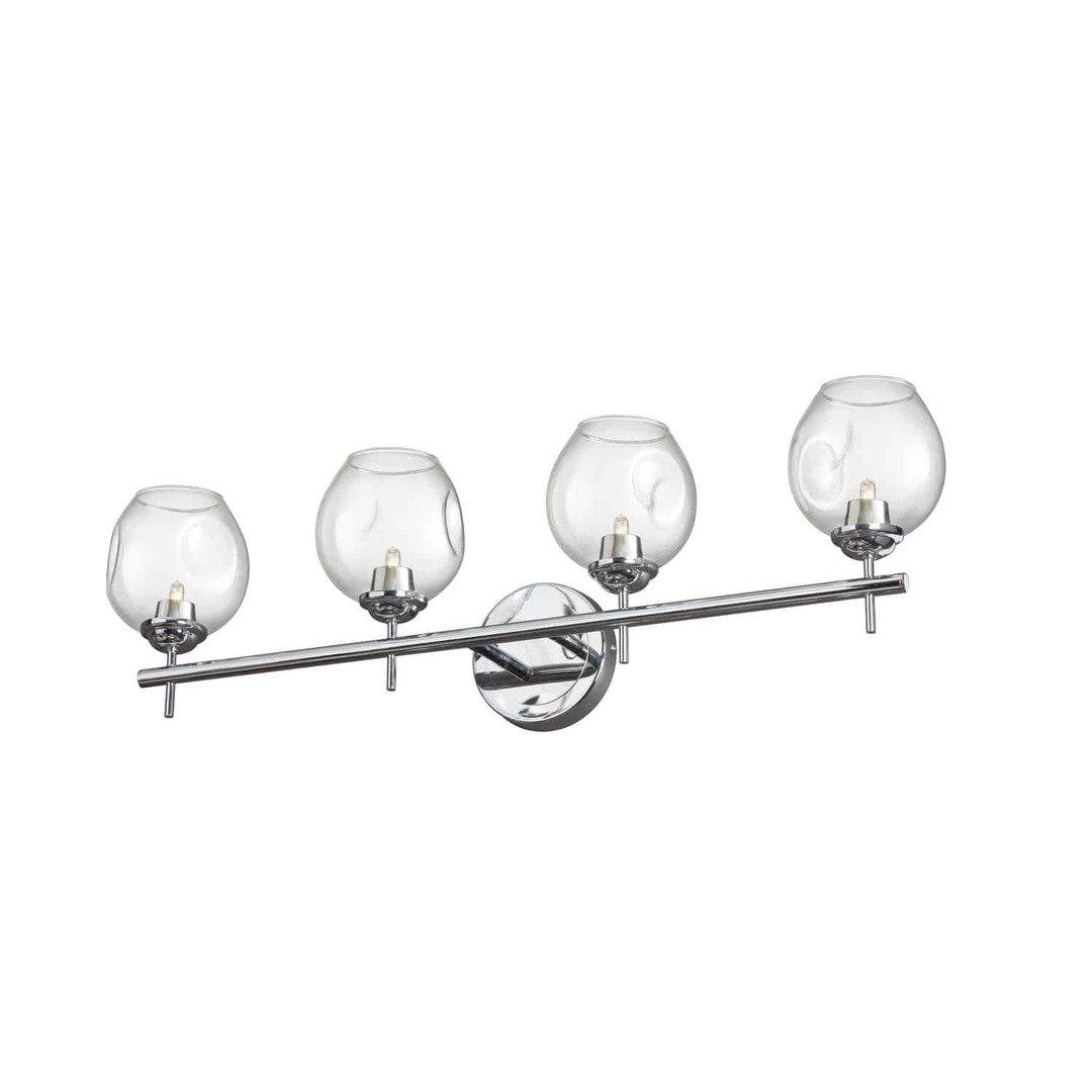Steel with Open Glass Shade Vanity Light - LV LIGHTING