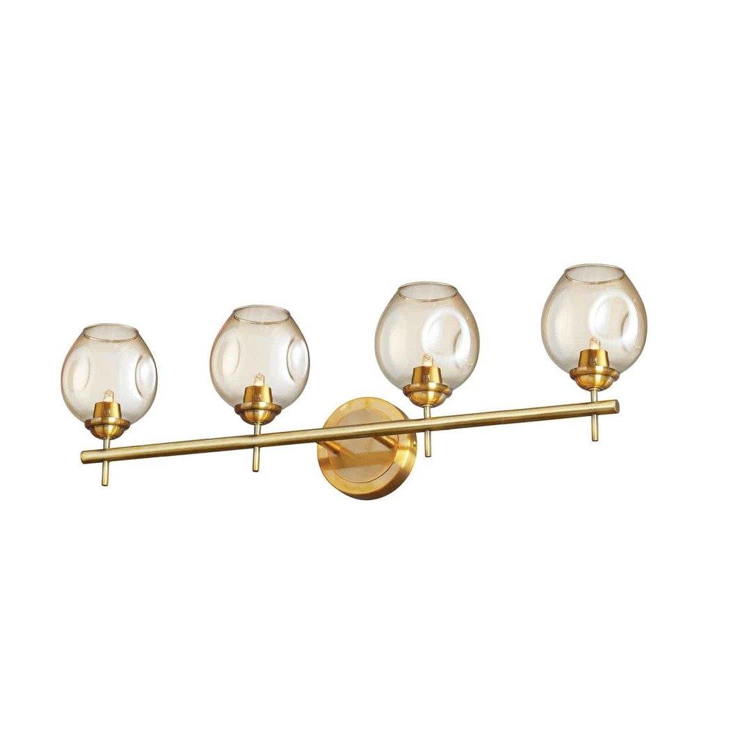 Steel with Open Glass Shade Vanity Light - LV LIGHTING