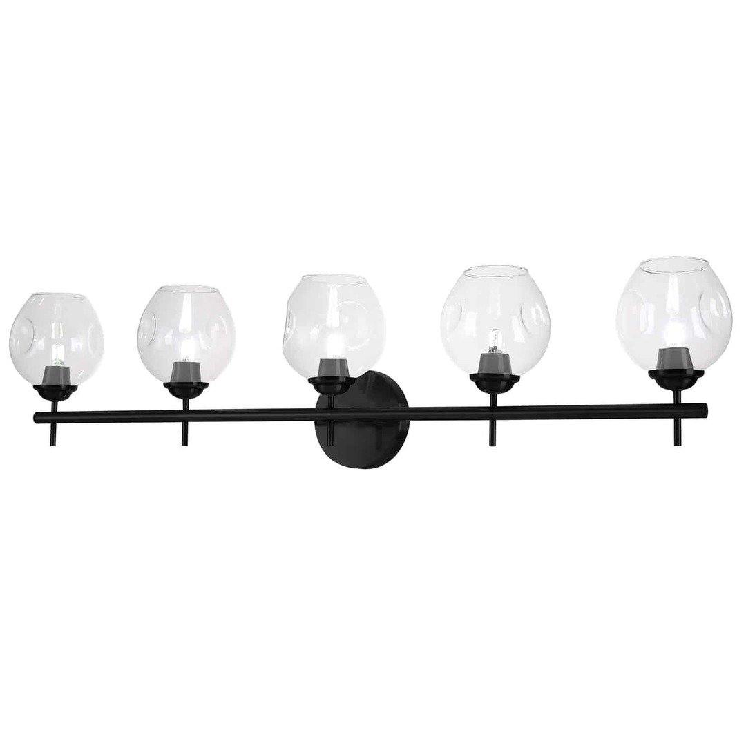 Steel with Open Glass Shade Vanity Light - LV LIGHTING