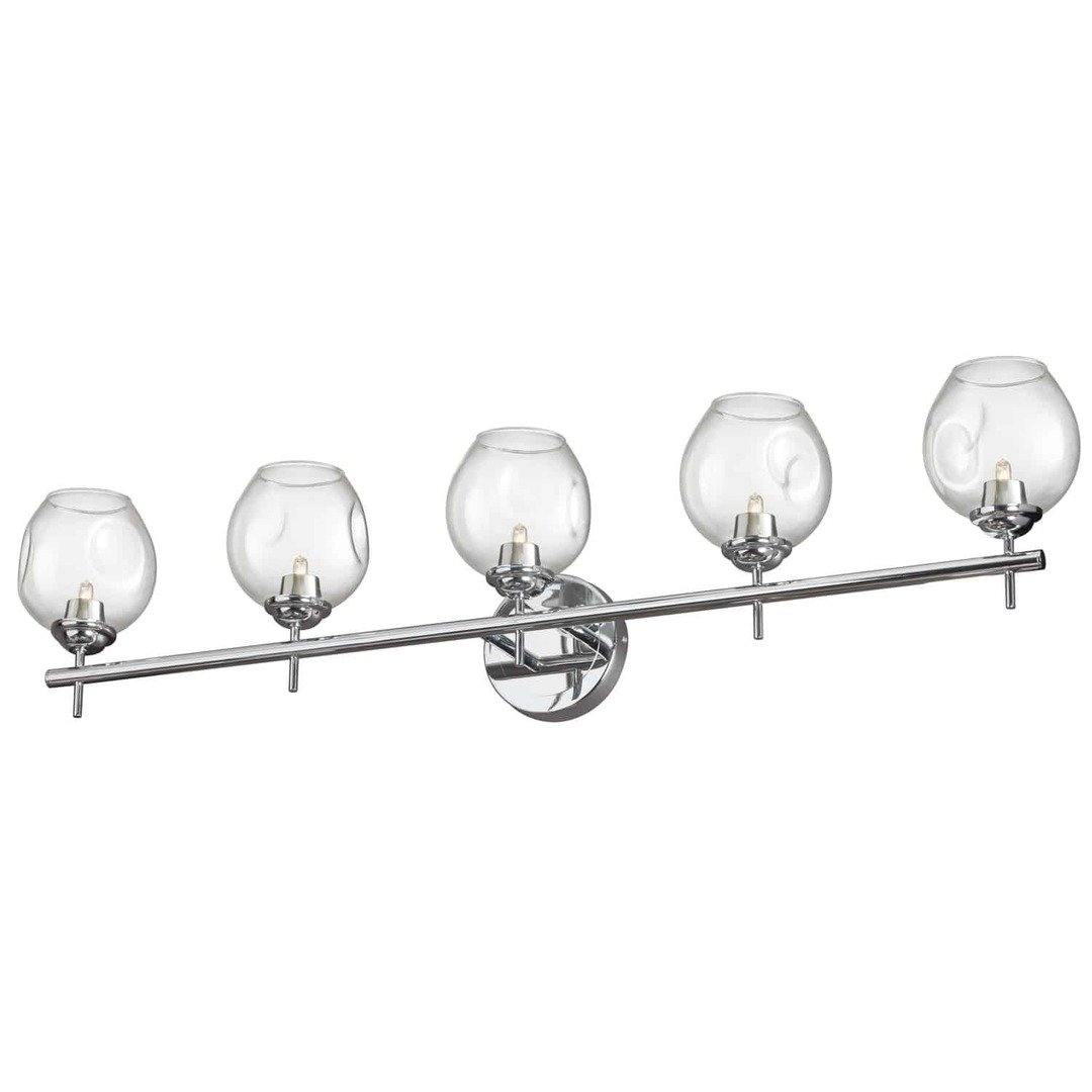 Steel with Open Glass Shade Vanity Light - LV LIGHTING