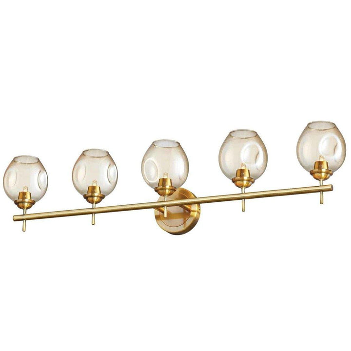 Steel with Open Glass Shade Vanity Light - LV LIGHTING