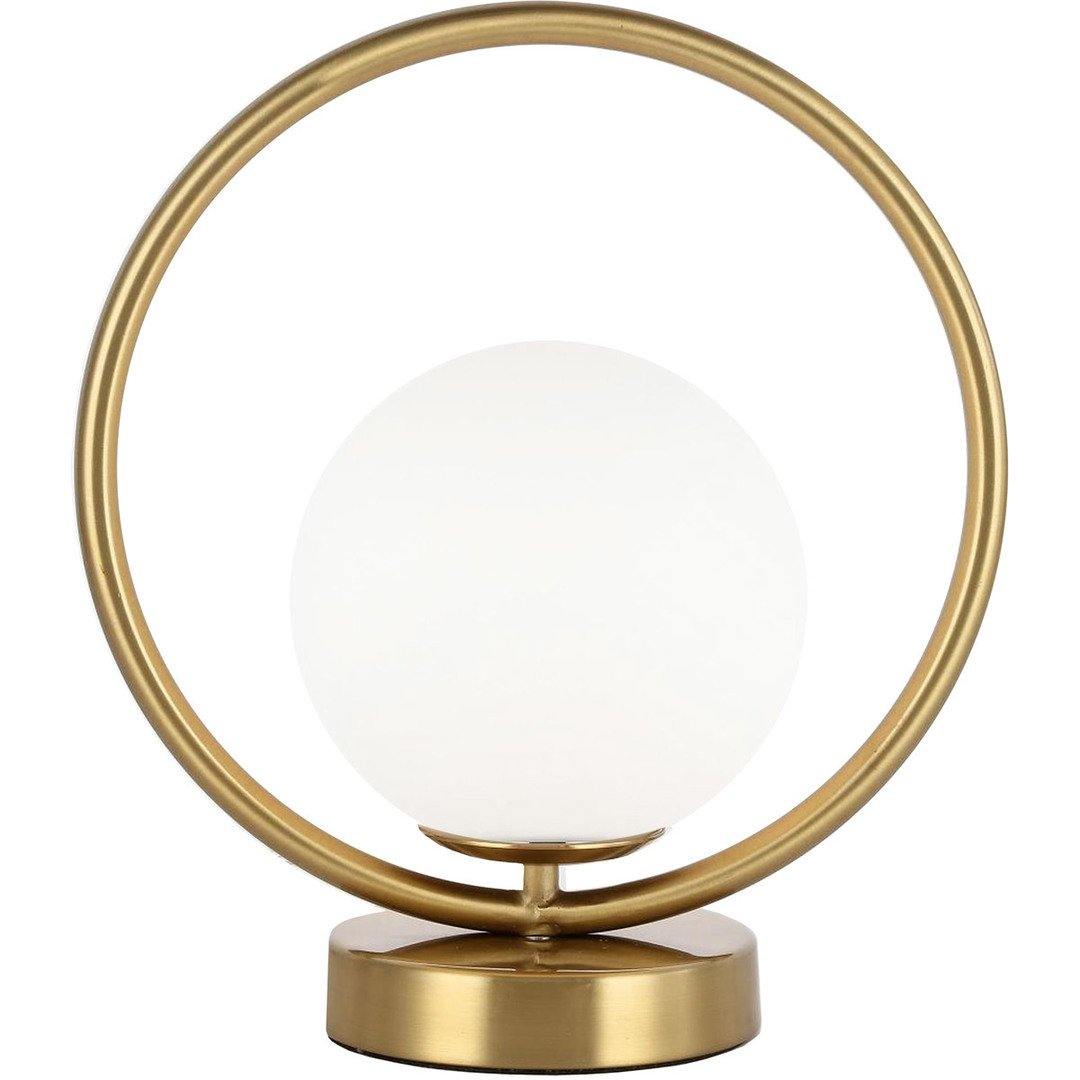 Steel Ring with Frosted Glass Globe Table Lamp - LV LIGHTING