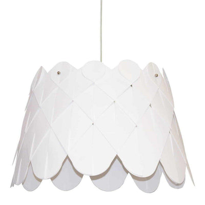 Polished Chrome with Patterned Fabric Shade Pendant - LV LIGHTING