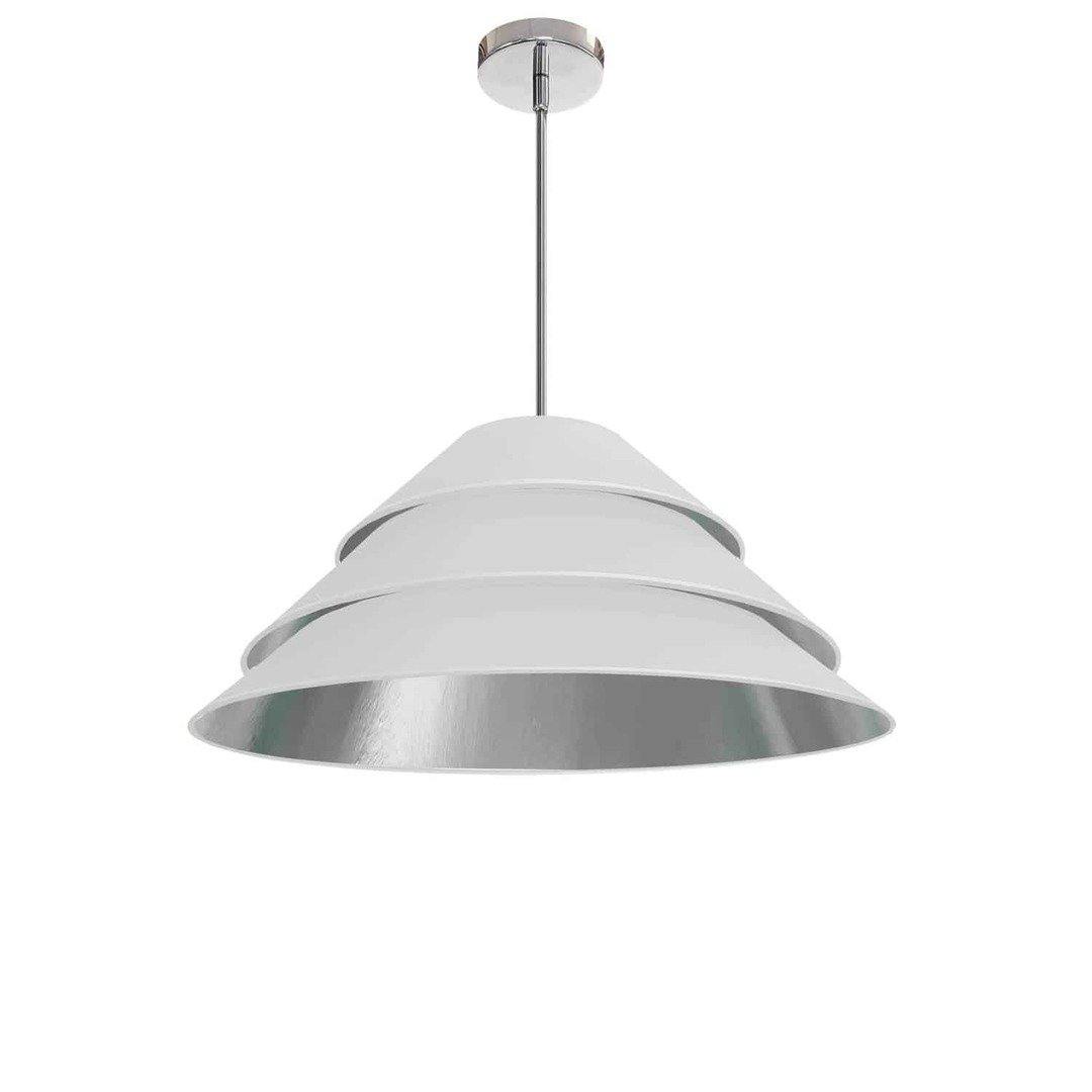 Steel with Layers Fabric Shade Chandelier - LV LIGHTING