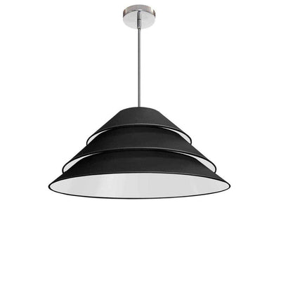 Steel with Layers Fabric Shade Chandelier - LV LIGHTING