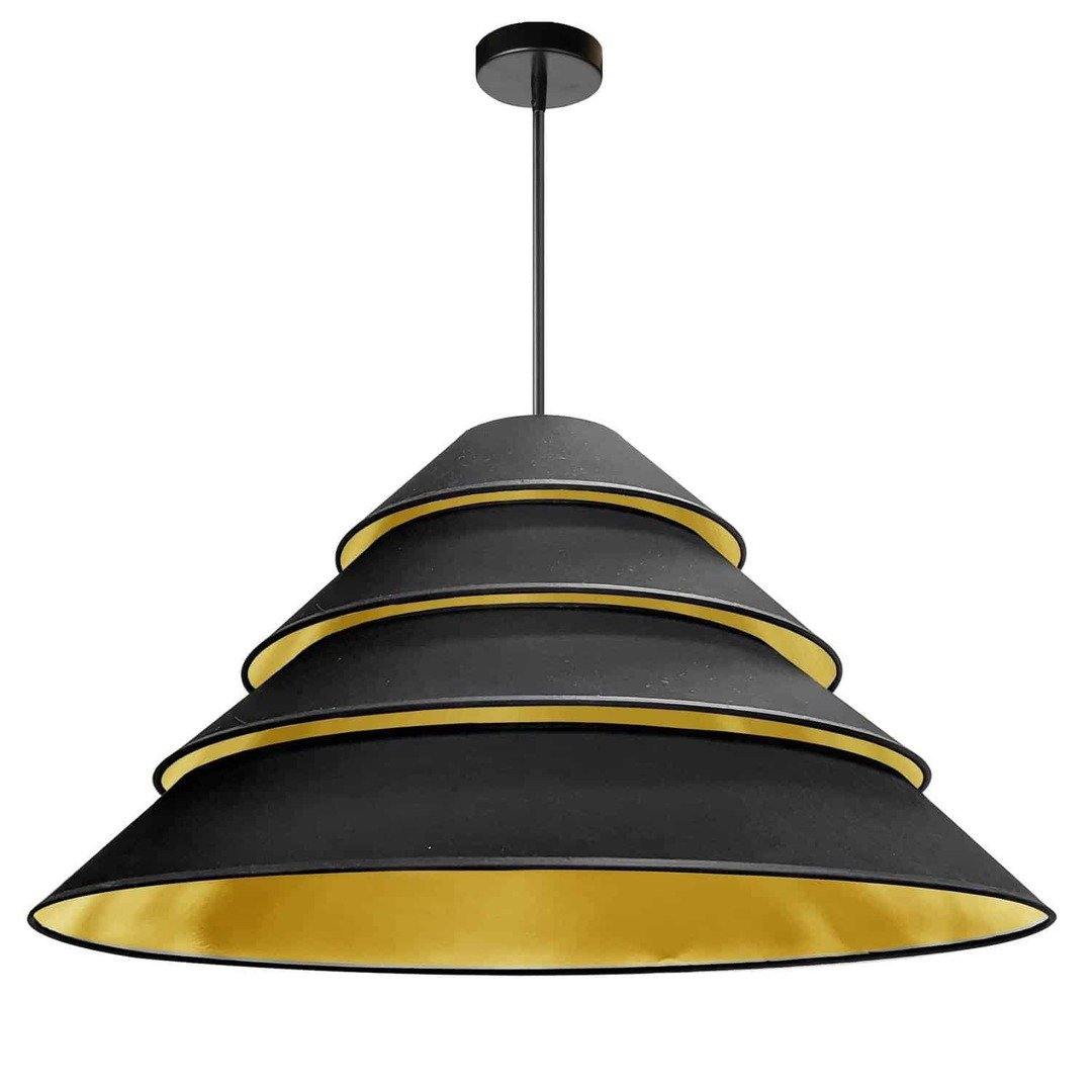 Steel with Layers Fabric Shade Chandelier - LV LIGHTING