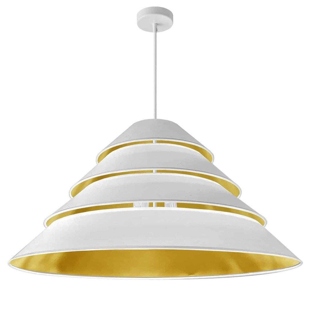 Steel with Layers Fabric Shade Chandelier - LV LIGHTING