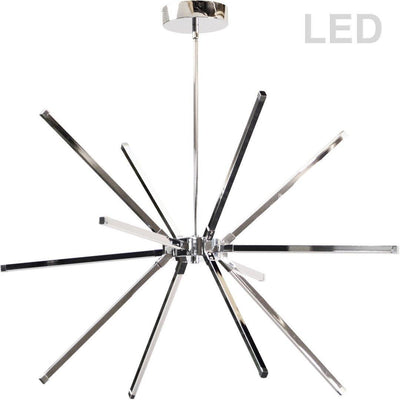 Steel with White Diffuser Star Chandelier - LV LIGHTING