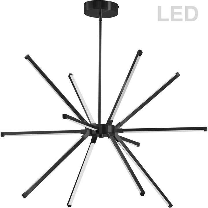 Steel with White Diffuser Star Chandelier - LV LIGHTING