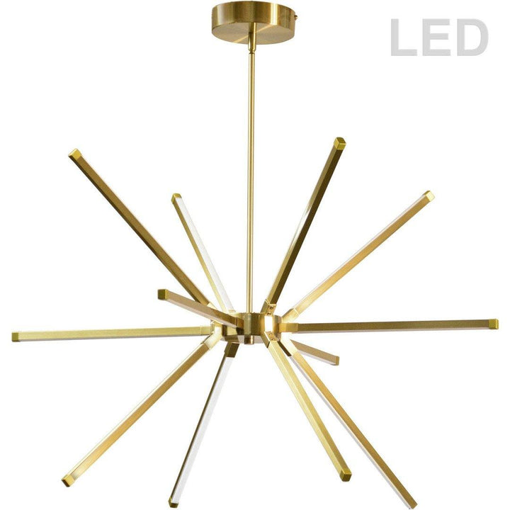 Steel with White Diffuser Star Chandelier - LV LIGHTING