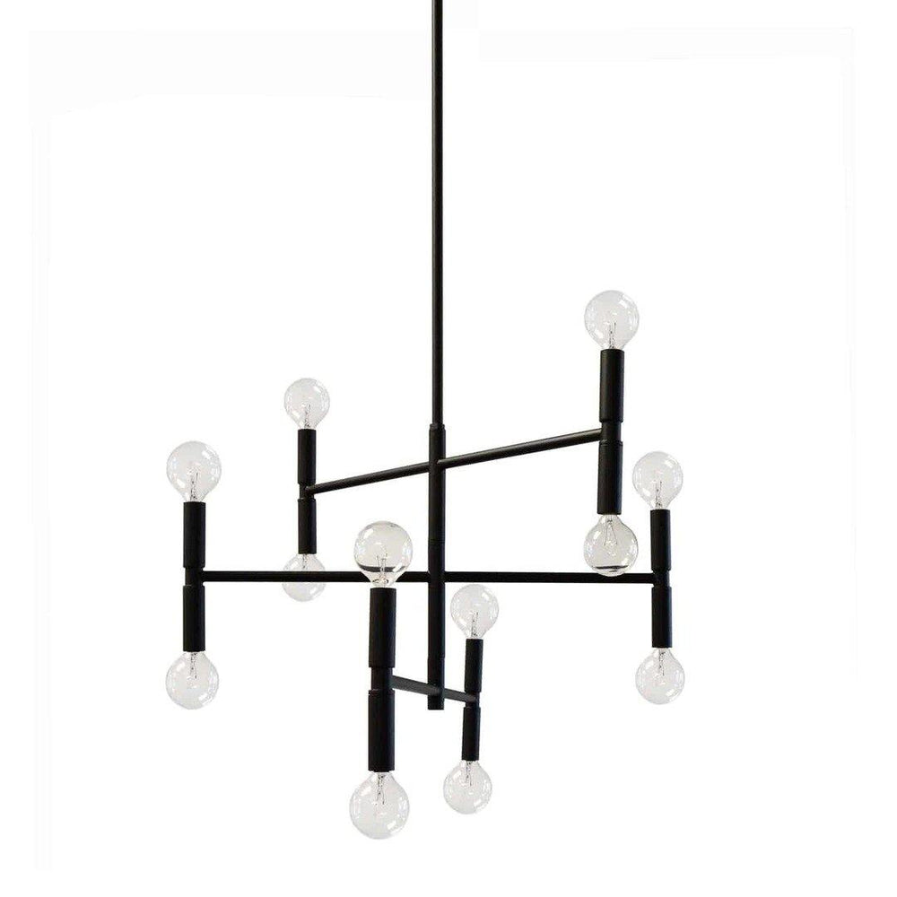 Steel with Visible Lightbulb Chandelier - LV LIGHTING