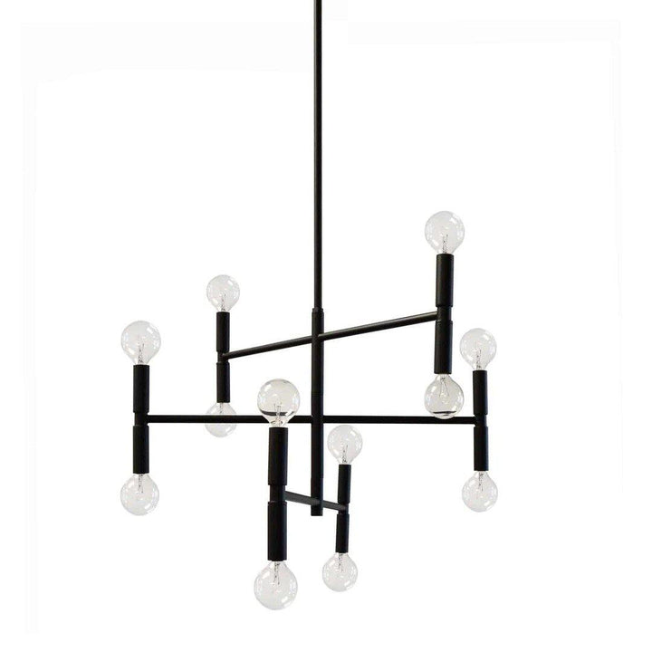 Steel with Visible Lightbulb Chandelier - LV LIGHTING