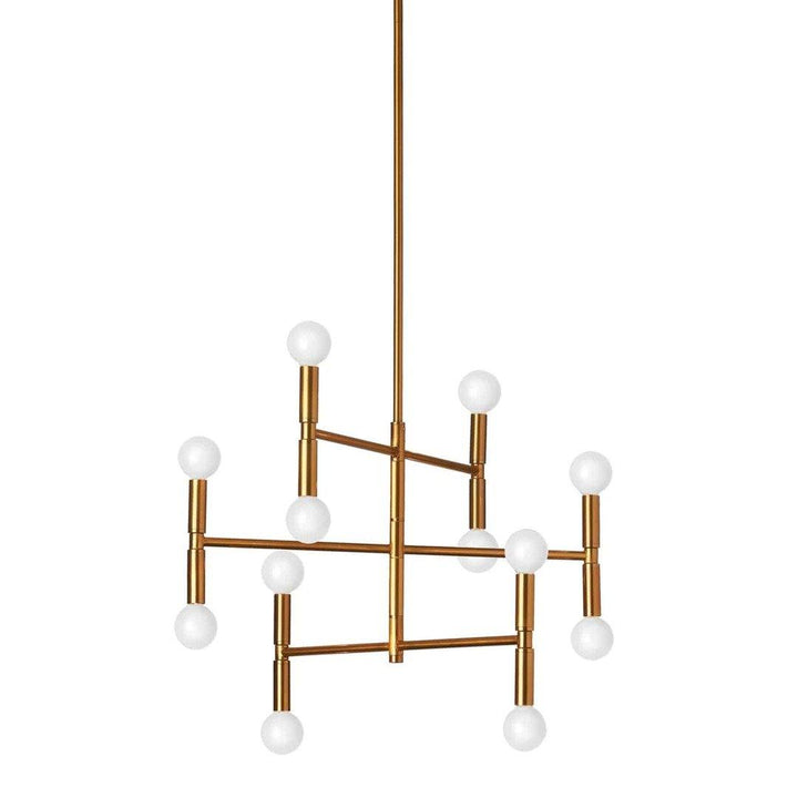 Steel with Visible Lightbulb Chandelier - LV LIGHTING