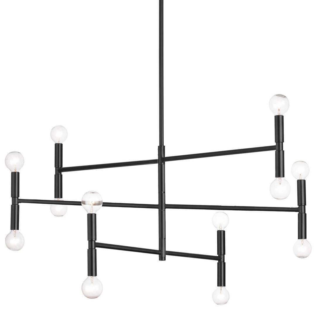 Steel with Visible Lightbulb Chandelier - LV LIGHTING