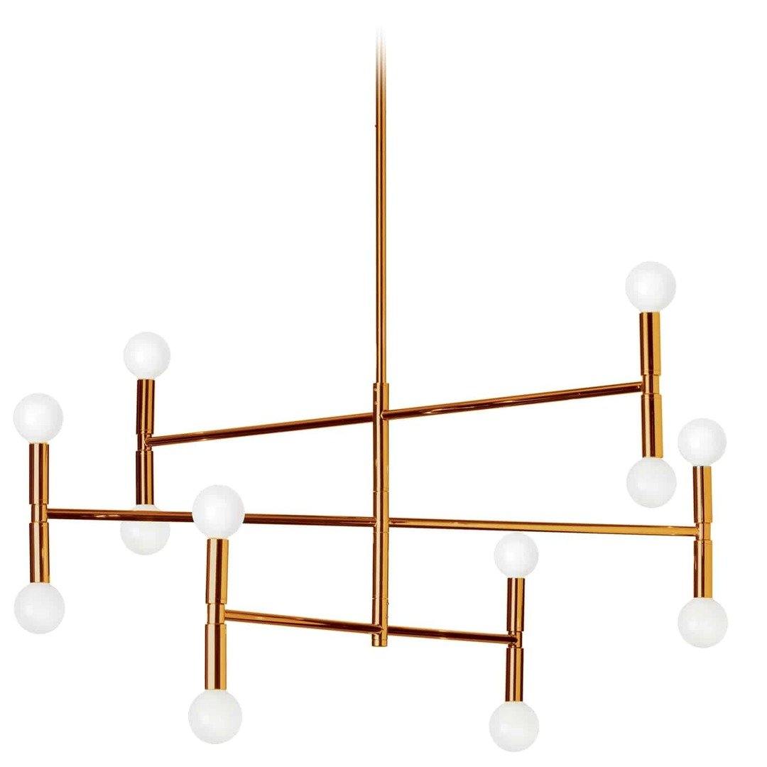 Steel with Visible Lightbulb Chandelier - LV LIGHTING