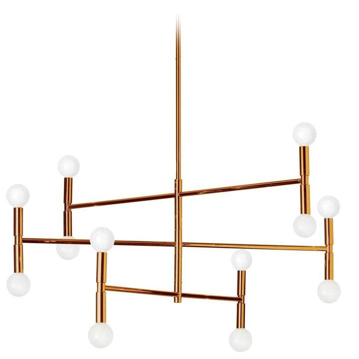 Steel with Visible Lightbulb Chandelier - LV LIGHTING